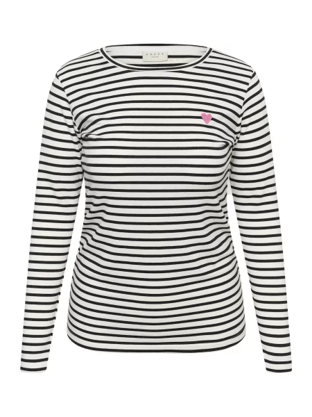 KAFFE CURVE Tricou KClia negru alb