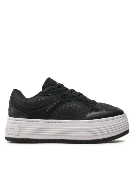 Маратонки Calvin Klein Jeans BOLD PLATF LOW LACE MIX IN MTL черно