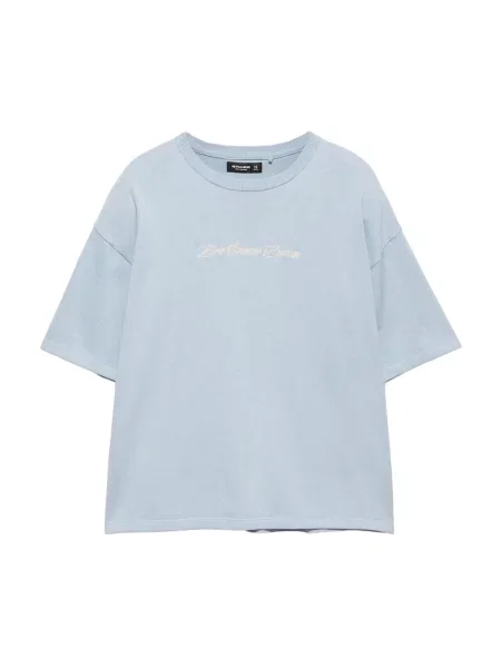 Pull&Bear Pulover svijetloplava bijela