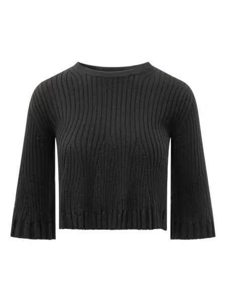 Top Loulou De Saison tricotate negru