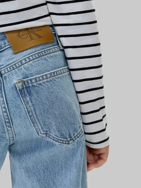 Calvin Klein Jeans дънки wide leg за деца Wide leg синьо
