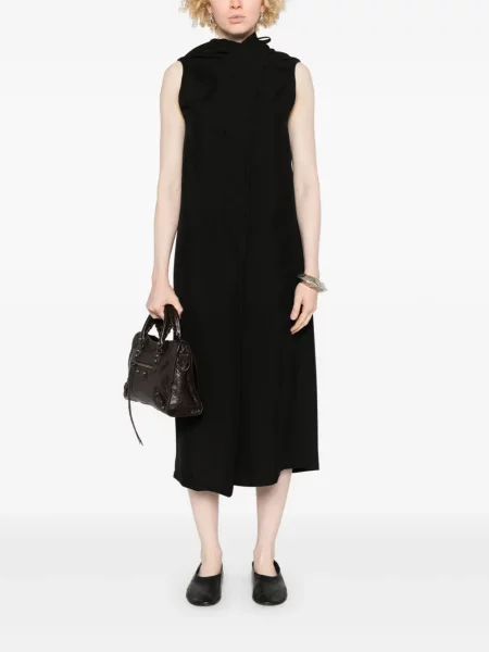 Rochie midi Uma Wang fără mâneci până la genunchi de costum negru