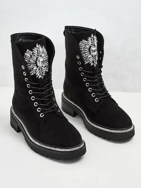 Škornji čez koleno Resti črna