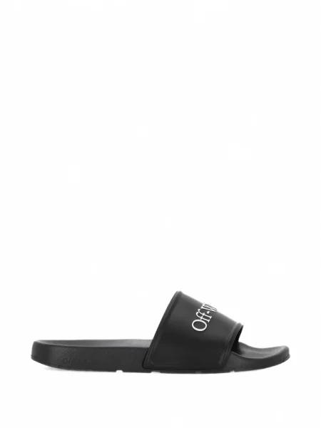 Papuci Off-white cu imagine alb
