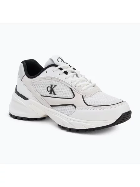 Férfi cipők Calvin Klein Hike Runner Mesh MIX bright white/black. Méret: 46 EU fehér