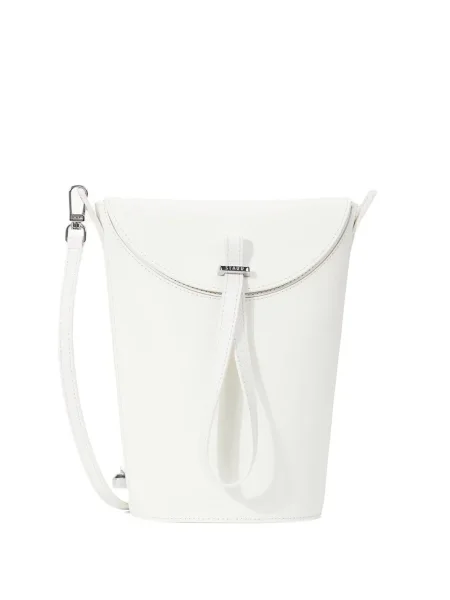 Geantă bucket Staud din piele alb