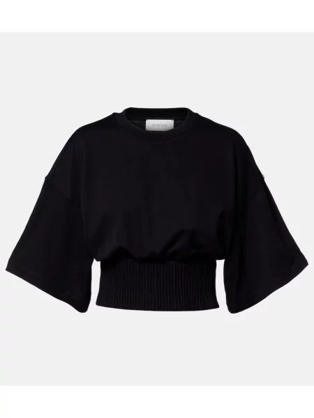Top Sportmax din jerseu negru