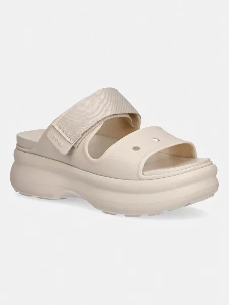 Crocs natikači s platformo Soho Two Strap Sandal W bež