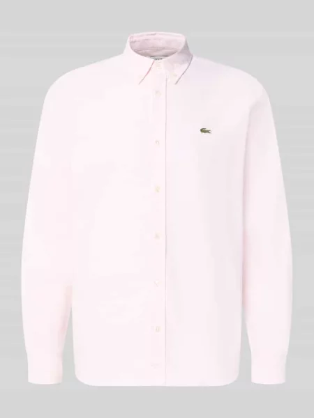 Koszula casualowa o kroju regular fit z czystej bawełny Lacoste różowa