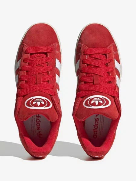 Замшеві кросівки adidas Originals Campus червоний
