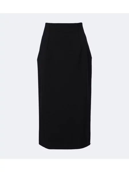 Fustă tip creion Sportmax de lână negru