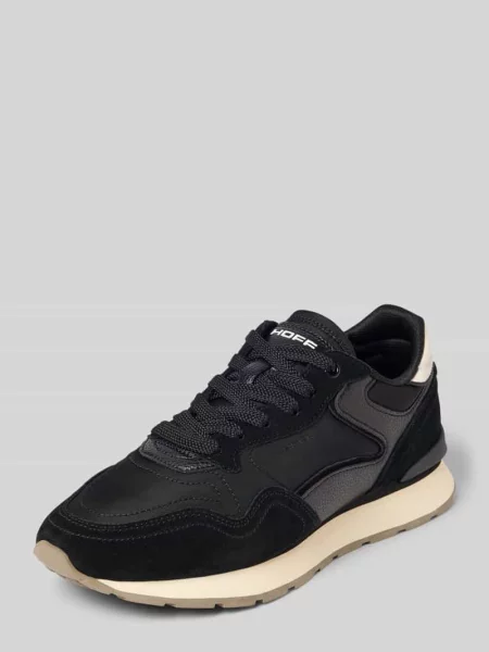 Sneakersy z mieszanki skóry z detalem z logo model City' Hoff czarne