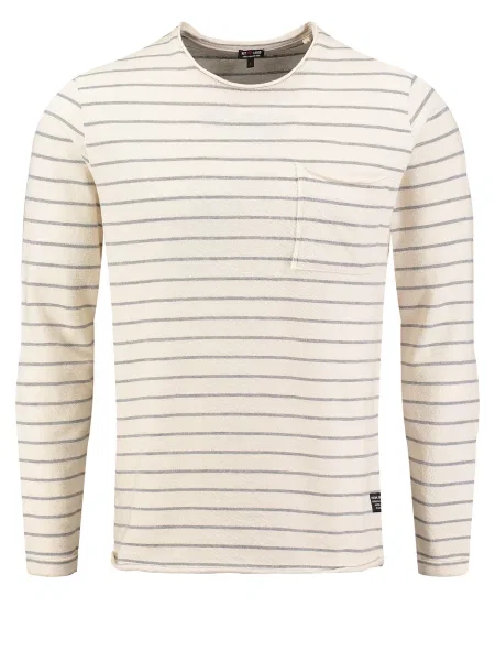Key Largo Tricou KLBruno crem / închis gri