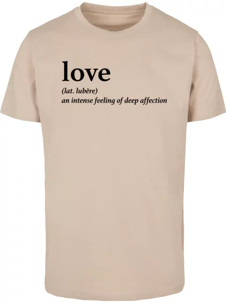 Mister Tee Tričko Love Definition písková černá