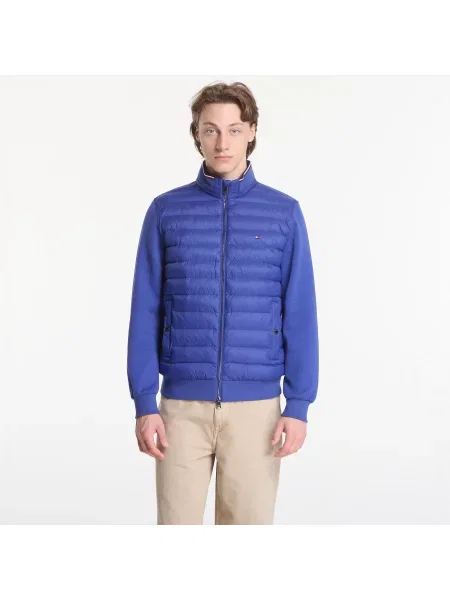 Φούτερ Tommy Hilfiger Mix Media Ess Rwb Stand Collar Sweatshirt Pigment Blue M μπλε