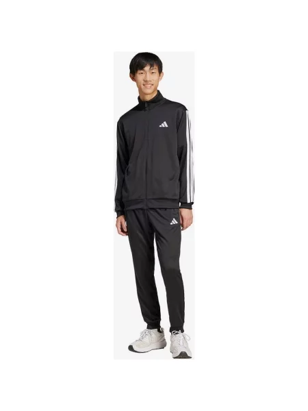 Dres damski adidas Sportswear Basic French Terry 3 Stripes czarny XS biały