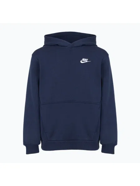 Nike Sportswear Club Fleece éjfekete tengerészkék-fehér gyermek pulóver. Méret: fehér