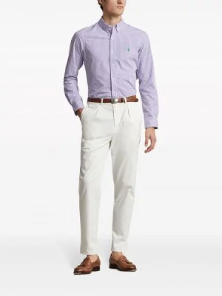 Πλεκτά τρέξιμο sneakers Polo Ralph Lauren με κορδόνια μωβ