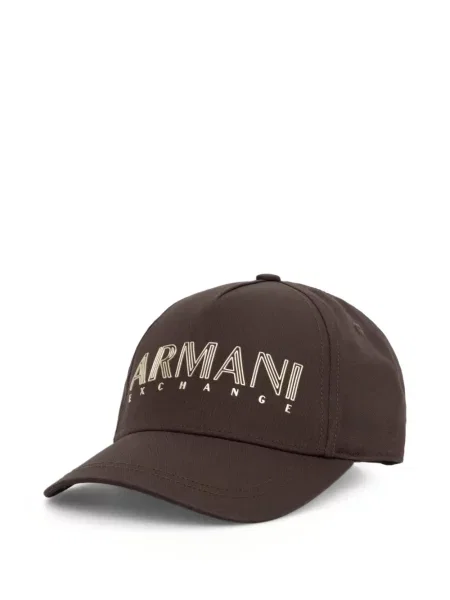 Șapcă Armani Exchange cu broderie maro