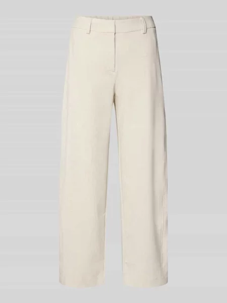 Spodnie materiałowe z prostą nogawką i lamowaną kieszenią z tyłu model ‘Mette’ Opus Pants beżowe