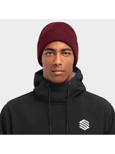 Czapka zimowa beanie męska Snowflake czerwona