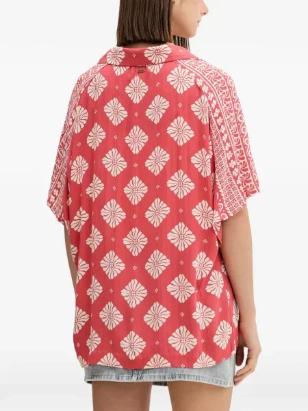 Scurt cămașă Rip Curl cu model floral cu imagine roșu