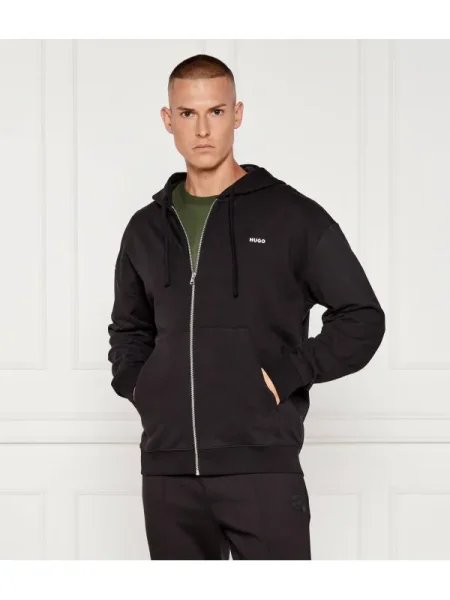 HUGO Hanorac Dapozip | Relaxed fit negru