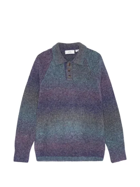 Pulover Les Deux tricotate cu gradient violet