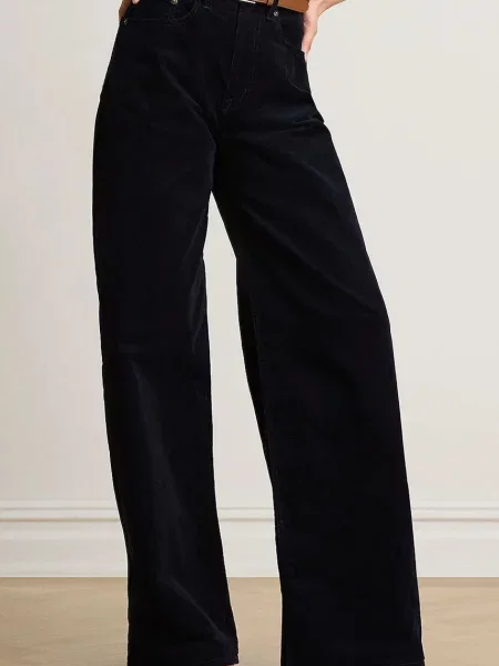 Lauren Ralph Lauren pantaloni wide leg pentru femei cu cașmir