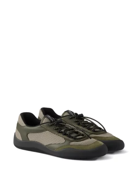 Sneakerși Prada plasă verde