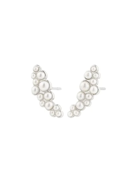 Pilgrim Uhani Jova srebrna / biserno bela