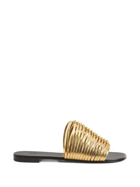 Sandale Giuseppe Zanotti fără toc auriu