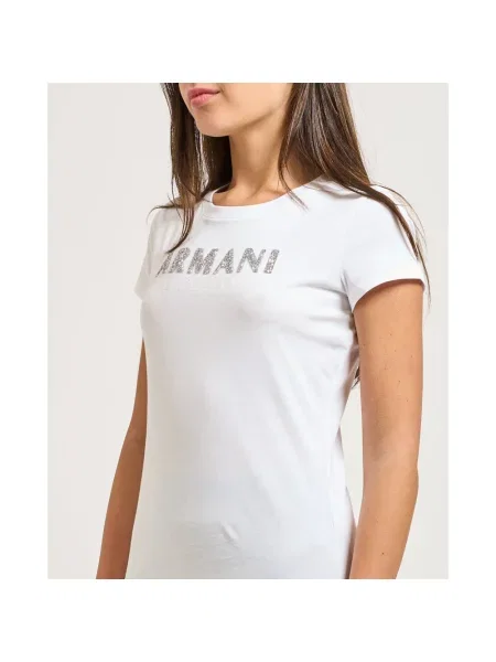 Koszulka Armani Exchange z logo biała