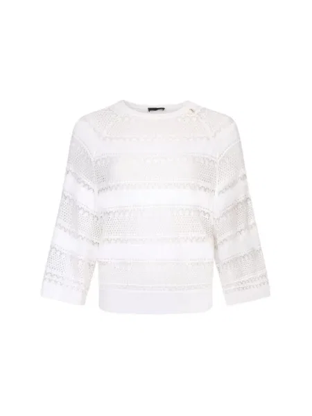 Sweter Liu Jo ażurowy biały