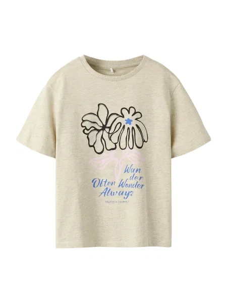NAME IT Tricou NKFNoella ecru / azur / roz negru
