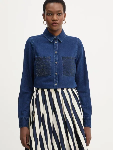 Guess koszula jeansowa MONIQUE niebieska