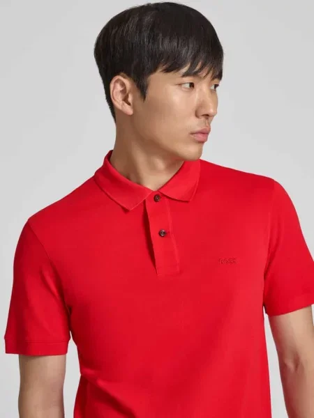BOSS polo Pallas gładki czerwony