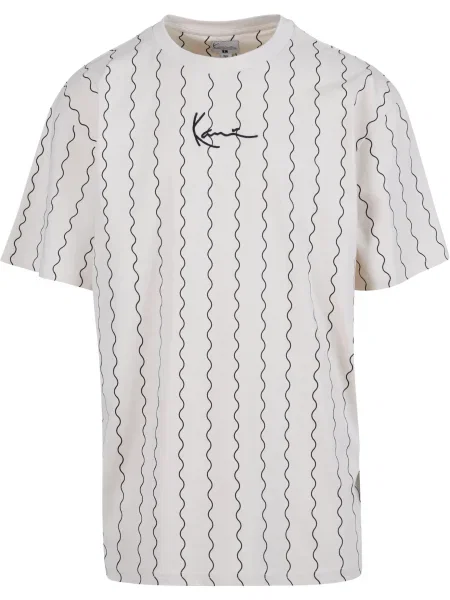 Karl Kani Tricou negru / murdar alb