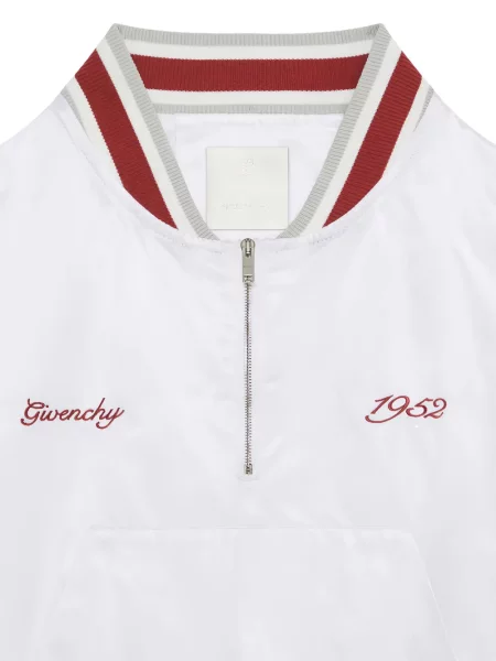 Hanorac cu fermoar Givenchy cu broderie alb