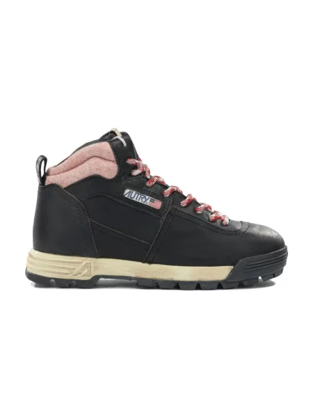 Sneakersy Autry skórzane trekkingowe czarne