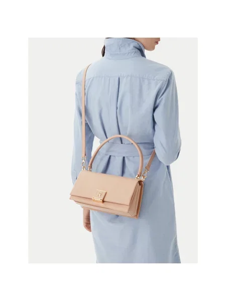 Tommy Hilfiger Дамска чанта Th Monogram Pebble Grain Crossbody Bag розов