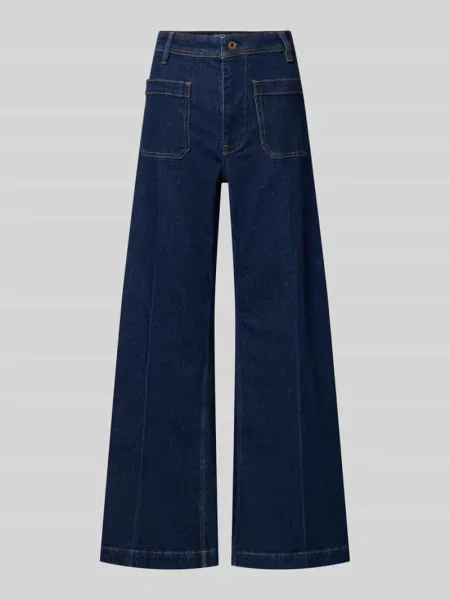 Jeansy o rozkloszowanym kroju z wpuszczanymi Polo Ralph Lauren granatowe