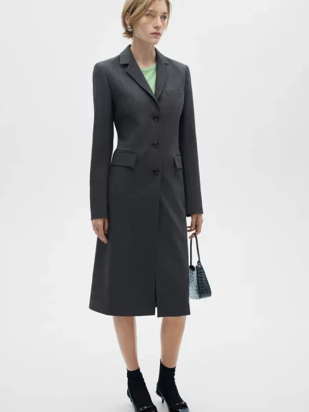 Пальто MANGO сірий