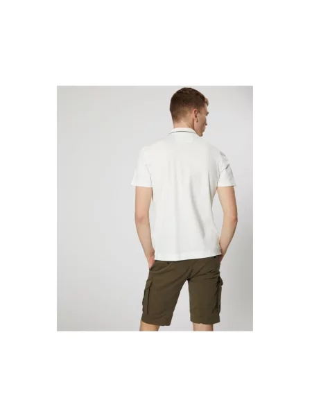Koszulka polo C.p. Company ze stretchu biała