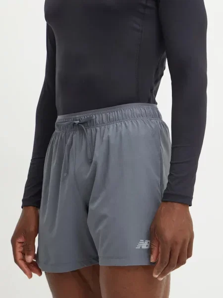 Къс панталон за бягане New Balance сиво