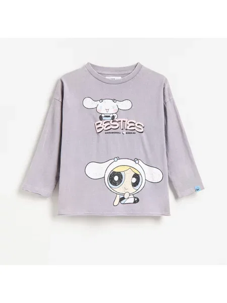 Reserved Hello Kitty and Friends x The Powerpuff Girls póló levendula