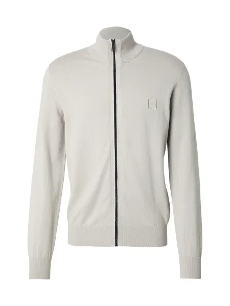 BOSS Pletena jopa Kano svetlo siva