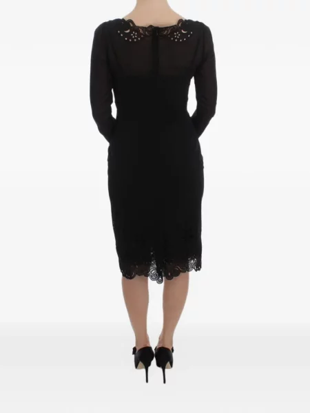Rochie midi Dolce & Gabbana de mătase negru