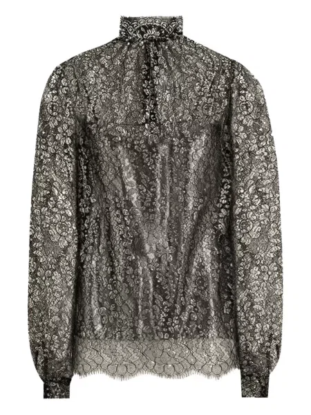Bluză Dolce & Gabbana din dantelă negru