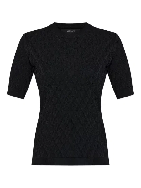 Top Versace scurt negru